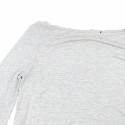 Womens UK Size 6 M&S Grey Cardigan Jumper