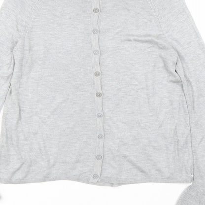 Womens UK Size 6 M&S Grey Cardigan Jumper