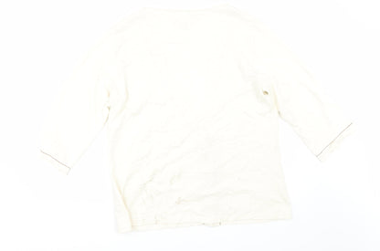 Natural Womens Beige   Cardigan Jumper Size 2XL