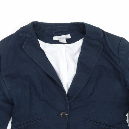 H&M Womens Blue   Jacket Suit Size 6