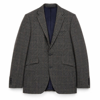 Front view of Debenhams men’s brown check jacket suit, size 38