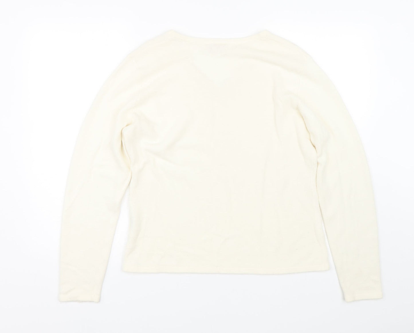 Womens UK Size XL Mackays White Pullover Jumper