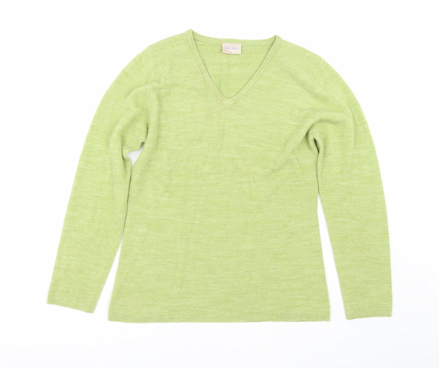 Womens UK Size L Mackays Green Pullover Jumper