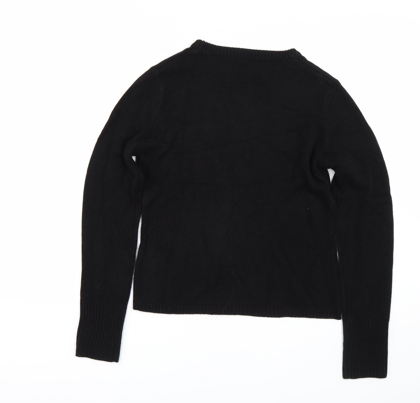 Womens UK Size M Preworn Black Pullover Jumper