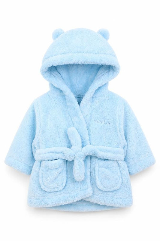 Preworn Baby Blue Solid  Kimono Gown Size 3-6 Months