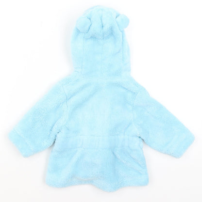 Preworn Baby Blue Solid  Kimono Gown Size 3-6 Months