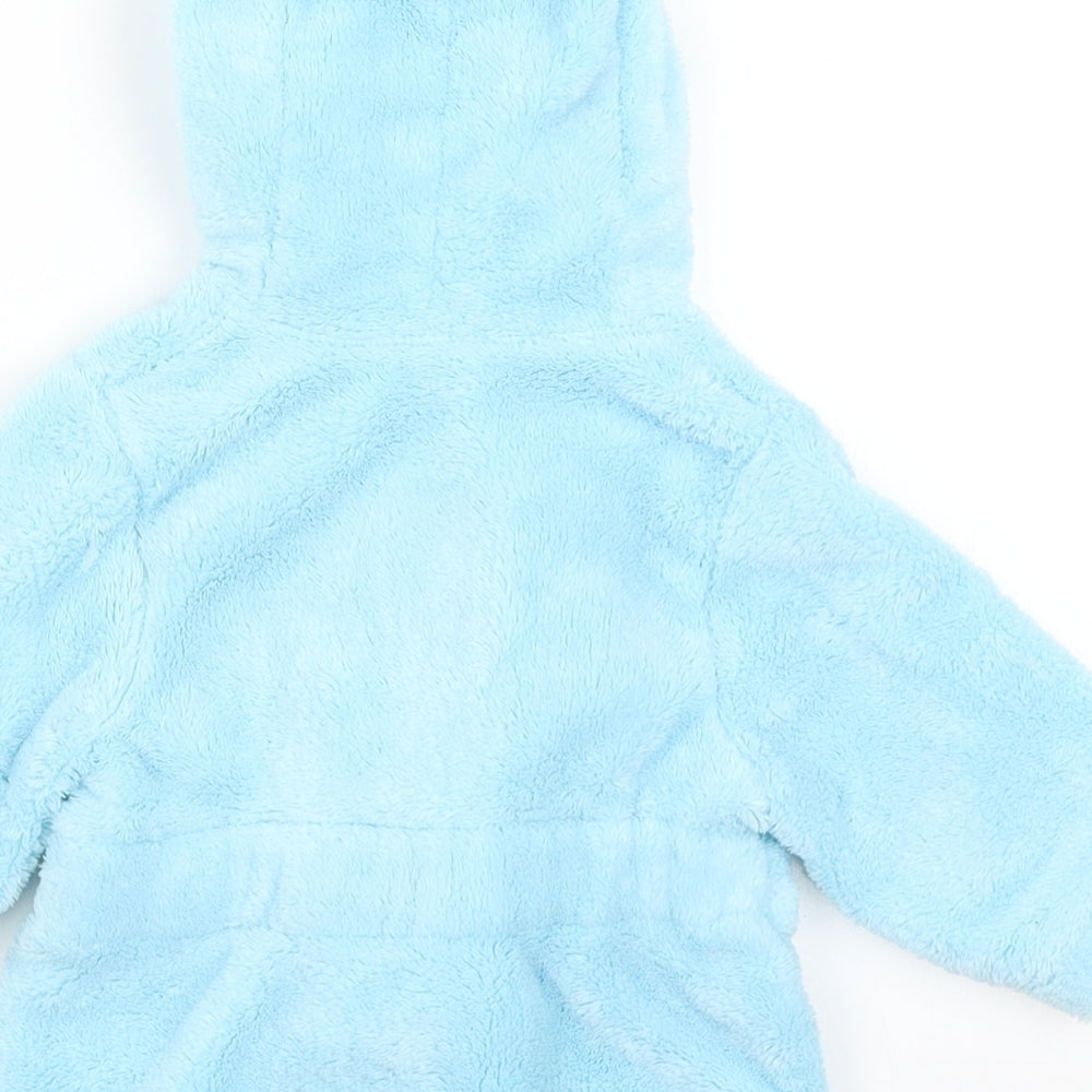 Preworn Baby Blue Solid  Kimono Gown Size 3-6 Months