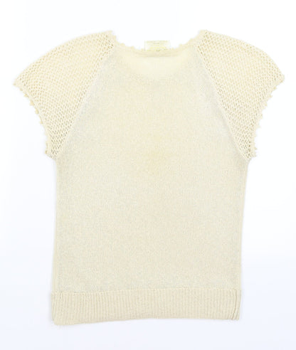 Womens UK Size S Emreco Gold Basic T-Shirt