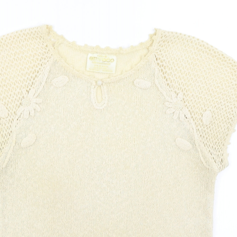 Womens UK Size S Emreco Gold Basic T-Shirt