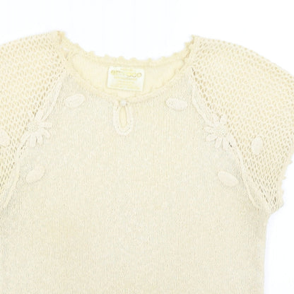 Womens UK Size S Emreco Gold Basic T-Shirt