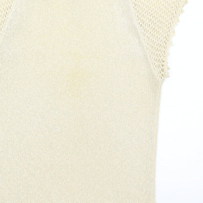 Womens UK Size S Emreco Gold Basic T-Shirt