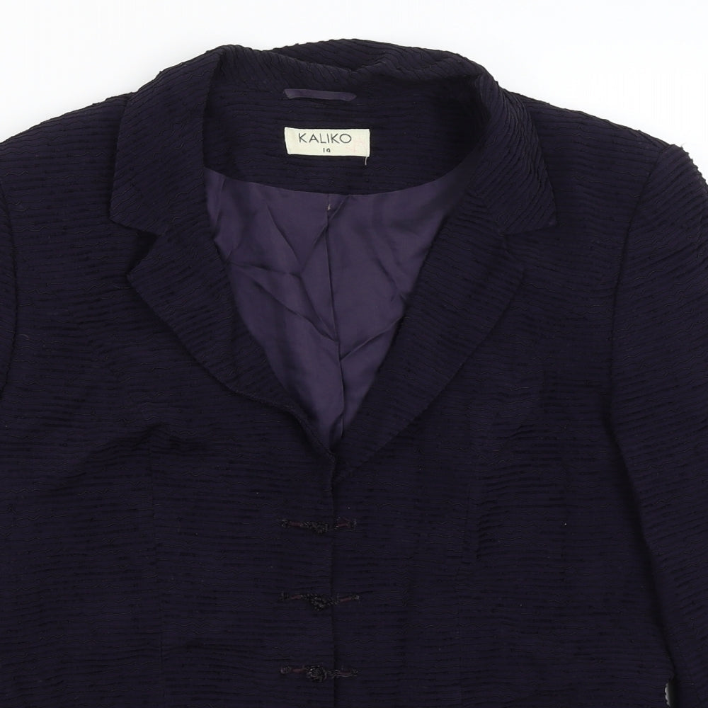 Kaliko Womens Purple   Jacket Blazer Size 14