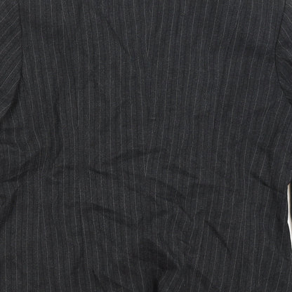 Oscar B Womens Grey Striped  Jacket Blazer Size 18