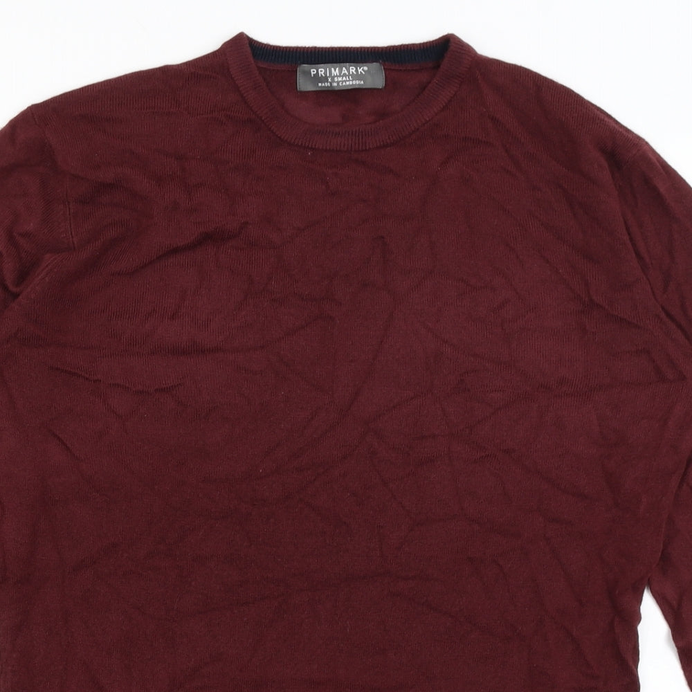 Primark Mens Red   Pullover Jumper Size XS