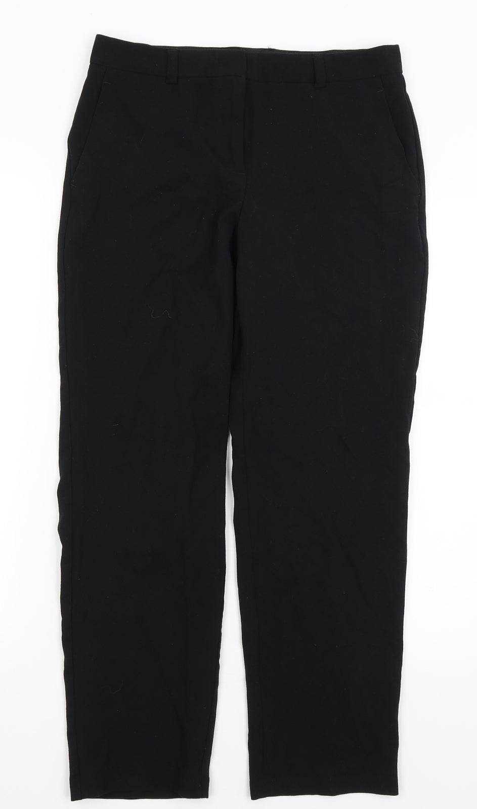 Womens UK Size 10 M&S Regular Fit Dress Pants Black Trousers
