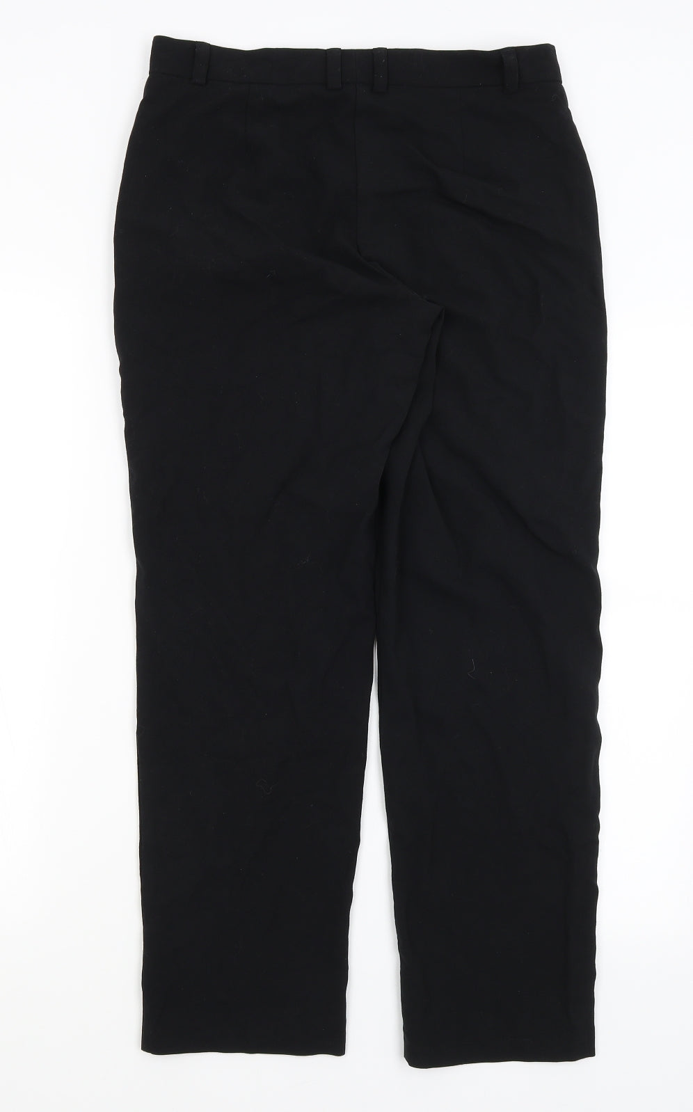 Womens UK Size 10 M&S Regular Fit Dress Pants Black Trousers