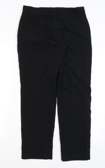 Womens UK Size 10 M&S Regular Fit Dress Pants Black Trousers