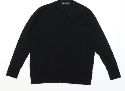 Womens UK Size S M7S Black Pullover Jumper