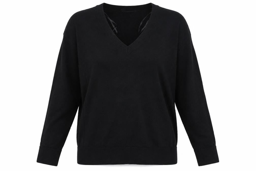 Womens UK Size S M7S Black Pullover Jumper
