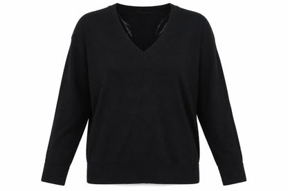 Womens UK Size S M7S Black Pullover Jumper