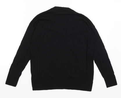 Womens UK Size S M7S Black Pullover Jumper