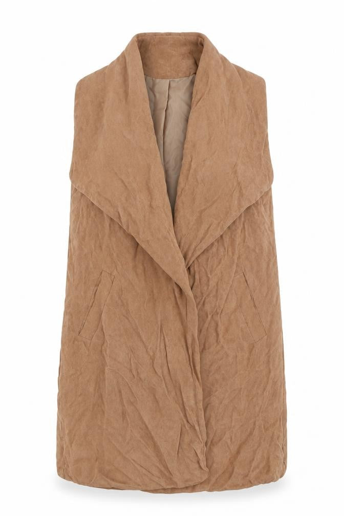 Womens UK Size 10 Ravi Famous Brown Vest Jumper