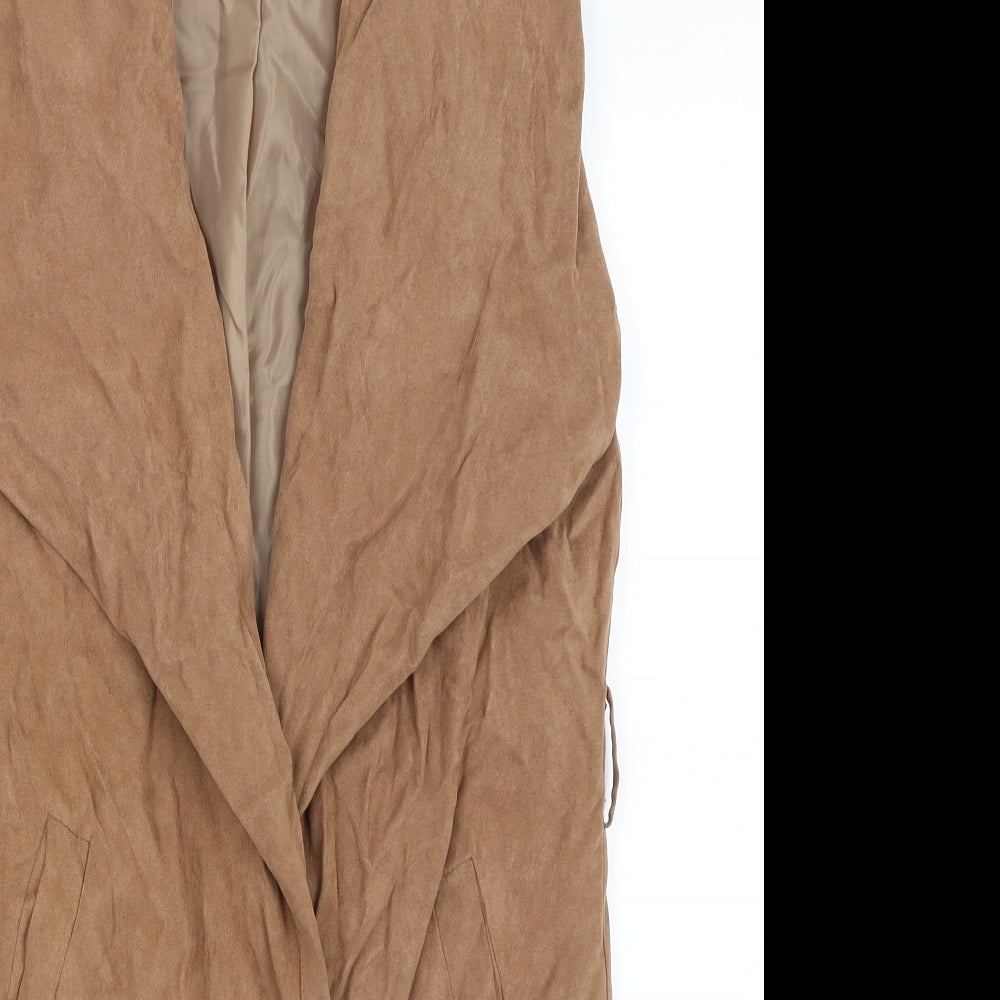 Womens UK Size 10 Ravi Famous Brown Vest Jumper