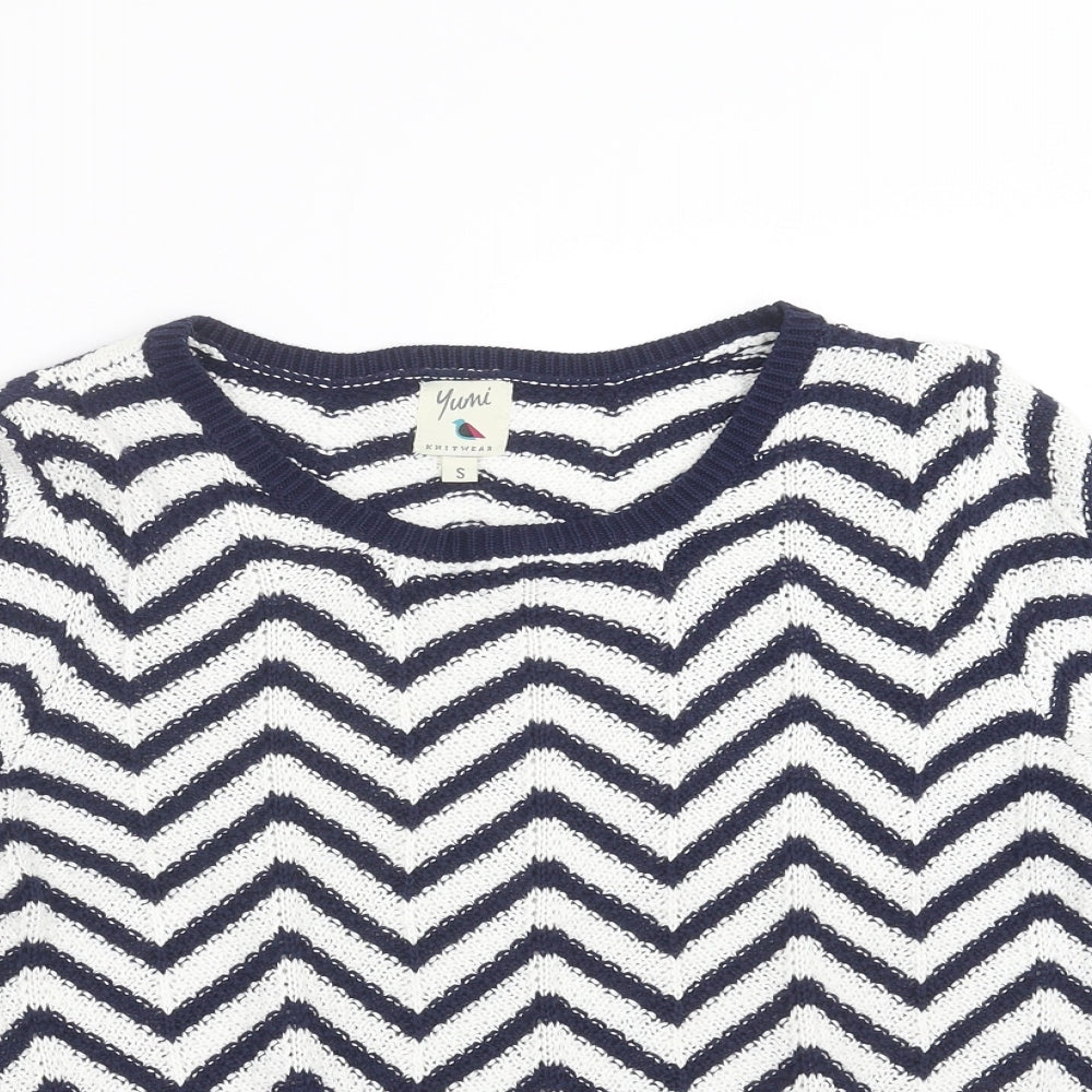 Womens UK Size S Yumi Blue Pullover Jumper