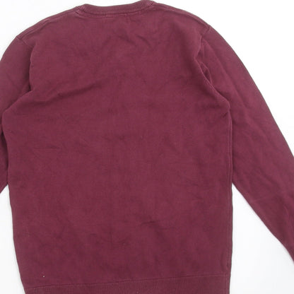 Very Boys Purple  Knit Pullover Jumper Size 10-11 Years
