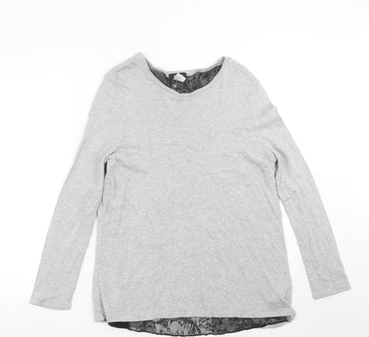 La Redoute  Womens Grey  Knit Pullover Jumper Size 18  - Lace Hem