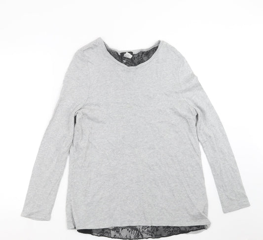 La Redoute  Womens Grey  Knit Pullover Jumper Size 18  - Lace Hem