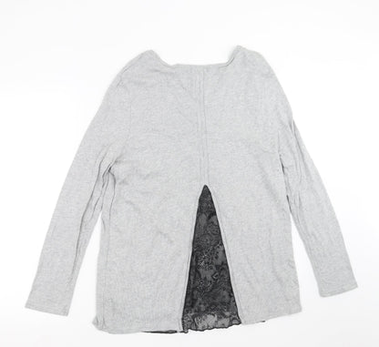 La Redoute  Womens Grey  Knit Pullover Jumper Size 18  - Lace Hem