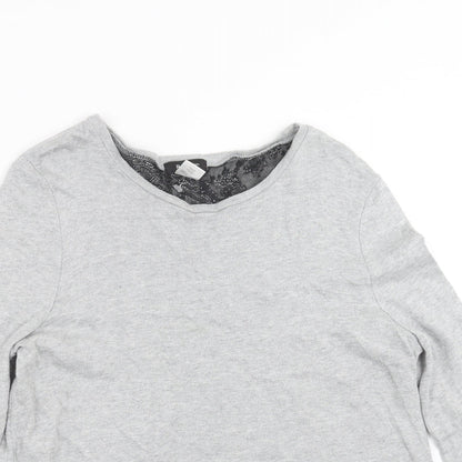 La Redoute  Womens Grey  Knit Pullover Jumper Size 18  - Lace Hem
