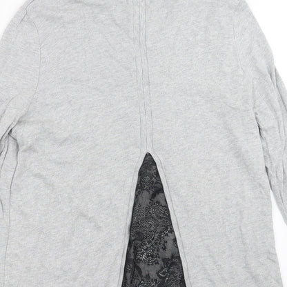 La Redoute  Womens Grey  Knit Pullover Jumper Size 18  - Lace Hem