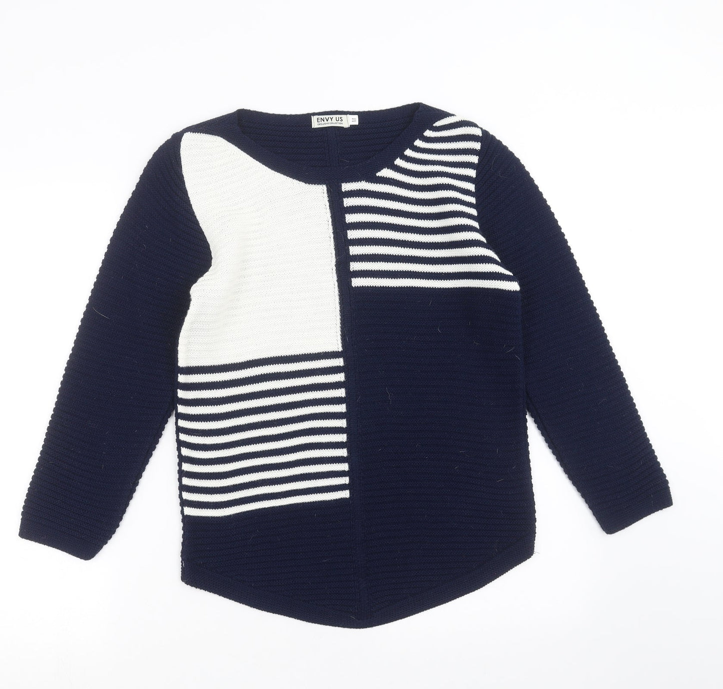 Womens UK Size M Envy Us Blue Pullover Jumper