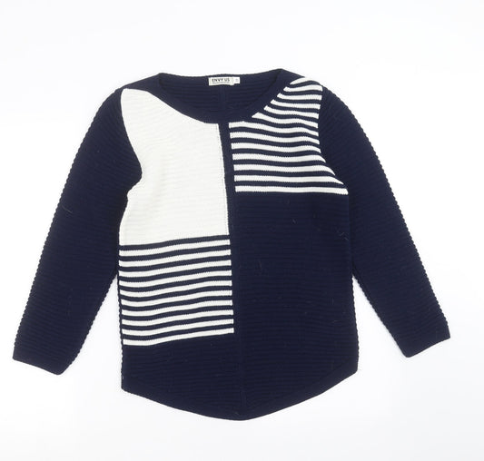 Womens UK Size M Envy Us Blue Pullover Jumper