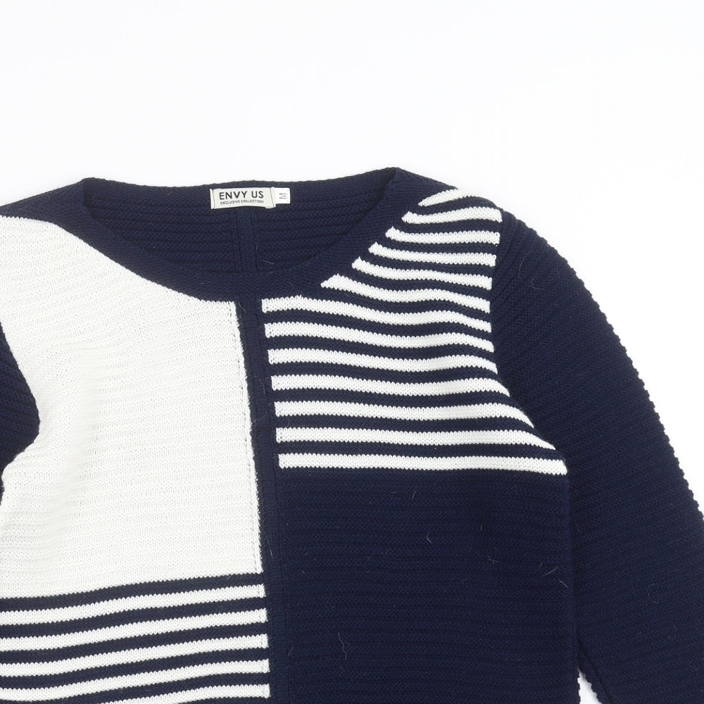 Womens UK Size M Envy Us Blue Pullover Jumper