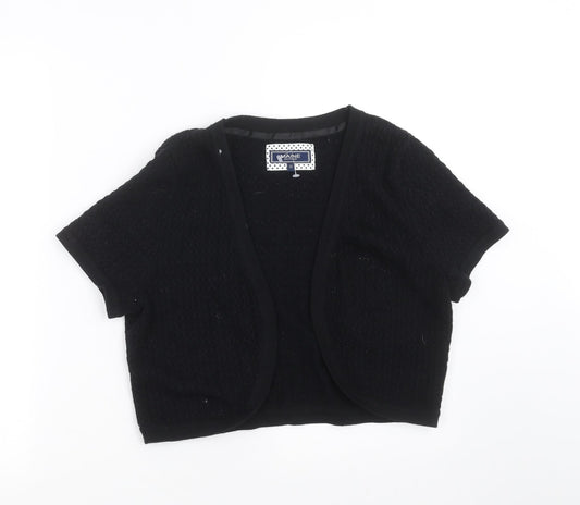 Womens UK Size 12 Maine New England Black Shrug Jumper