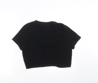 Womens UK Size 12 Maine New England Black Shrug Jumper