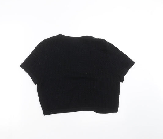 Womens UK Size 12 Maine New England Black Shrug Jumper