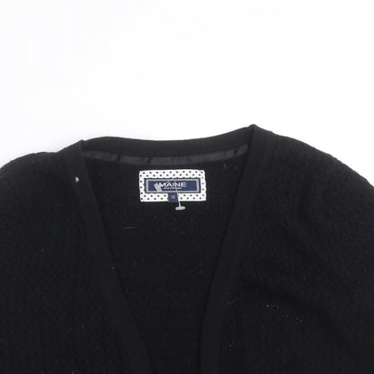 Womens UK Size 12 Maine New England Black Shrug Jumper
