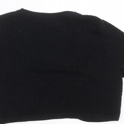 Womens UK Size 12 Maine New England Black Shrug Jumper