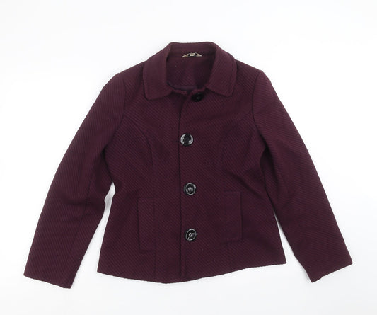 M&Co Womens Purple Striped  Jacket  Size 12