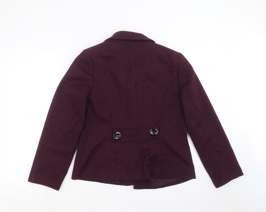 M&Co Womens Purple Striped  Jacket  Size 12