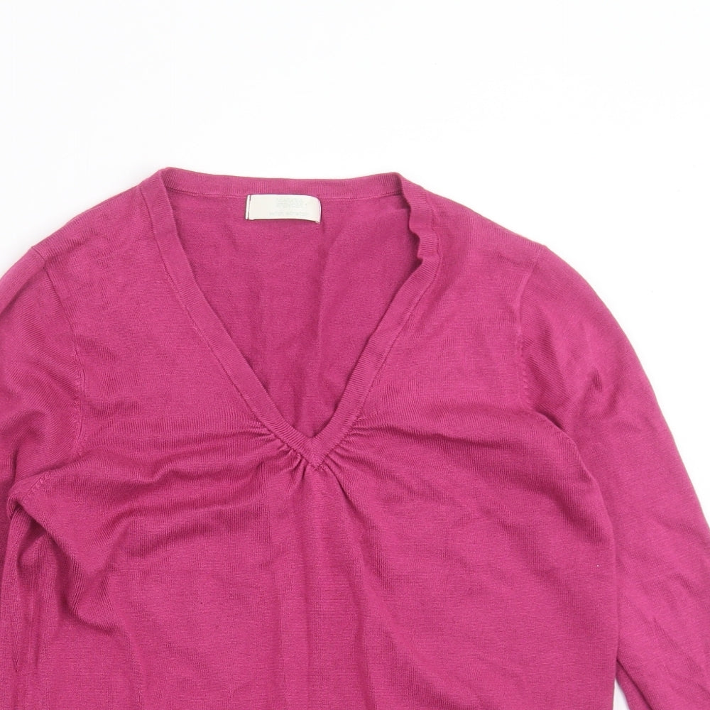 Womens UK Size 10 Marks and Spencer Purple Pullover Jumper