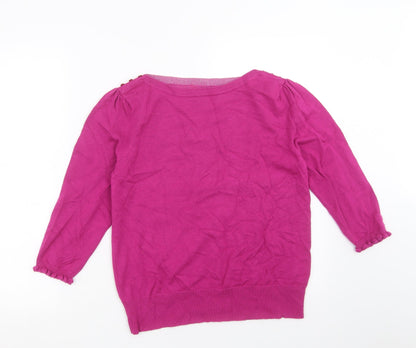 Womens UK Size 14 M&Co Purple Pullover Jumper
