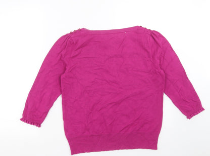 Womens UK Size 14 M&Co Purple Pullover Jumper