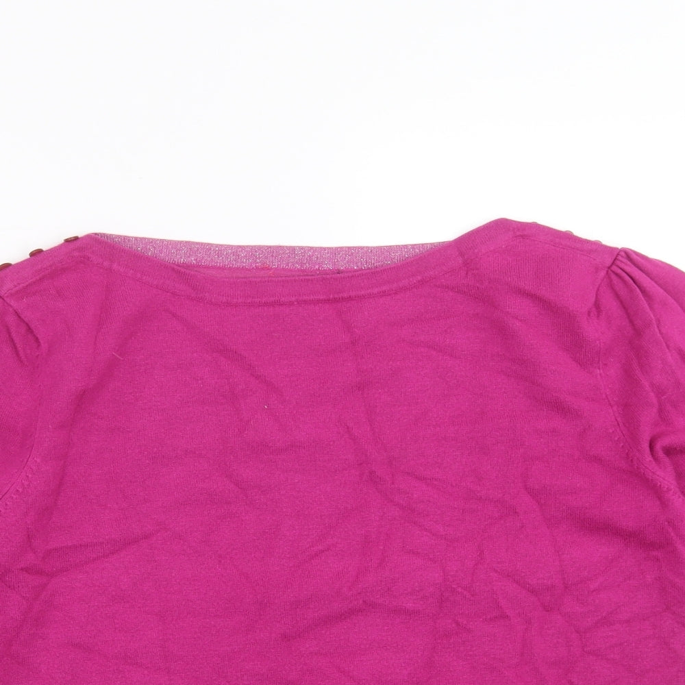 Womens UK Size 14 M&Co Purple Pullover Jumper