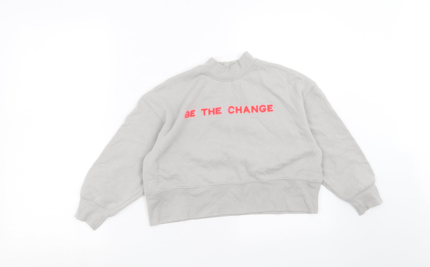 Primark Girls Grey   Pullover Sweatshirt Size 8-9 Years  - be the change