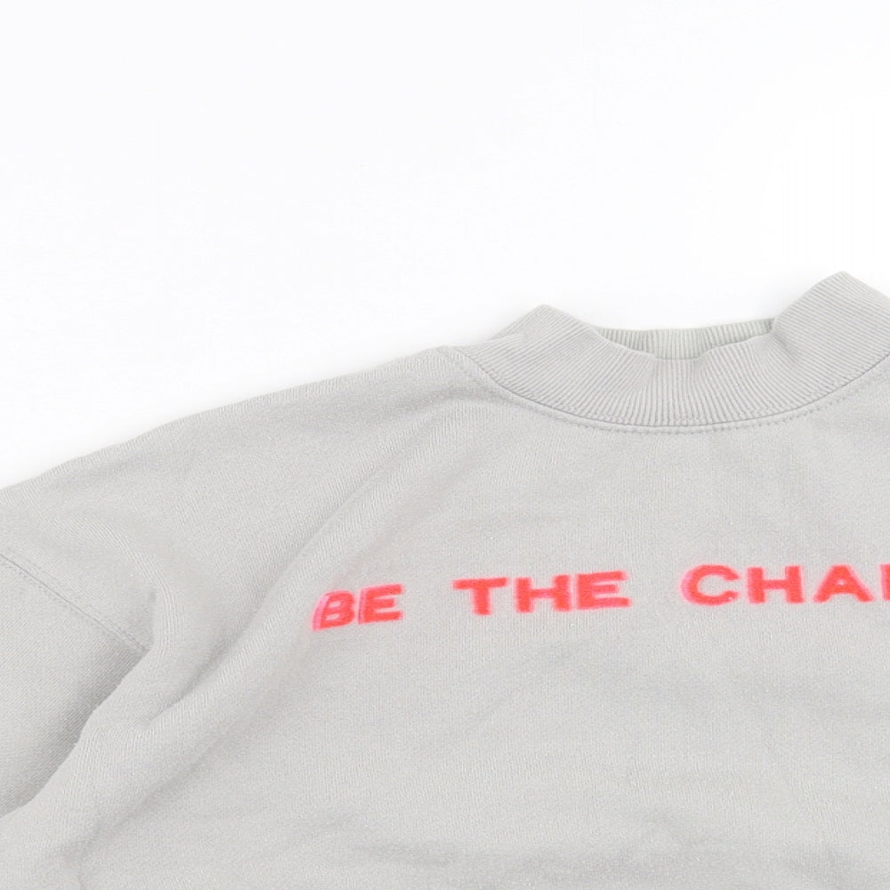 Primark Girls Grey   Pullover Sweatshirt Size 8-9 Years  - be the change